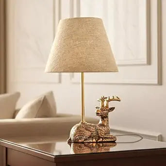 BEHOMA Luxury Deer Figurine Table Lamp