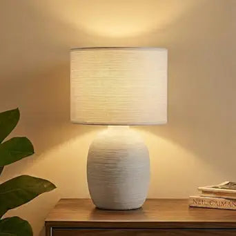 Decor & More Modern Ceramic Base Bedside LED Table Lamp