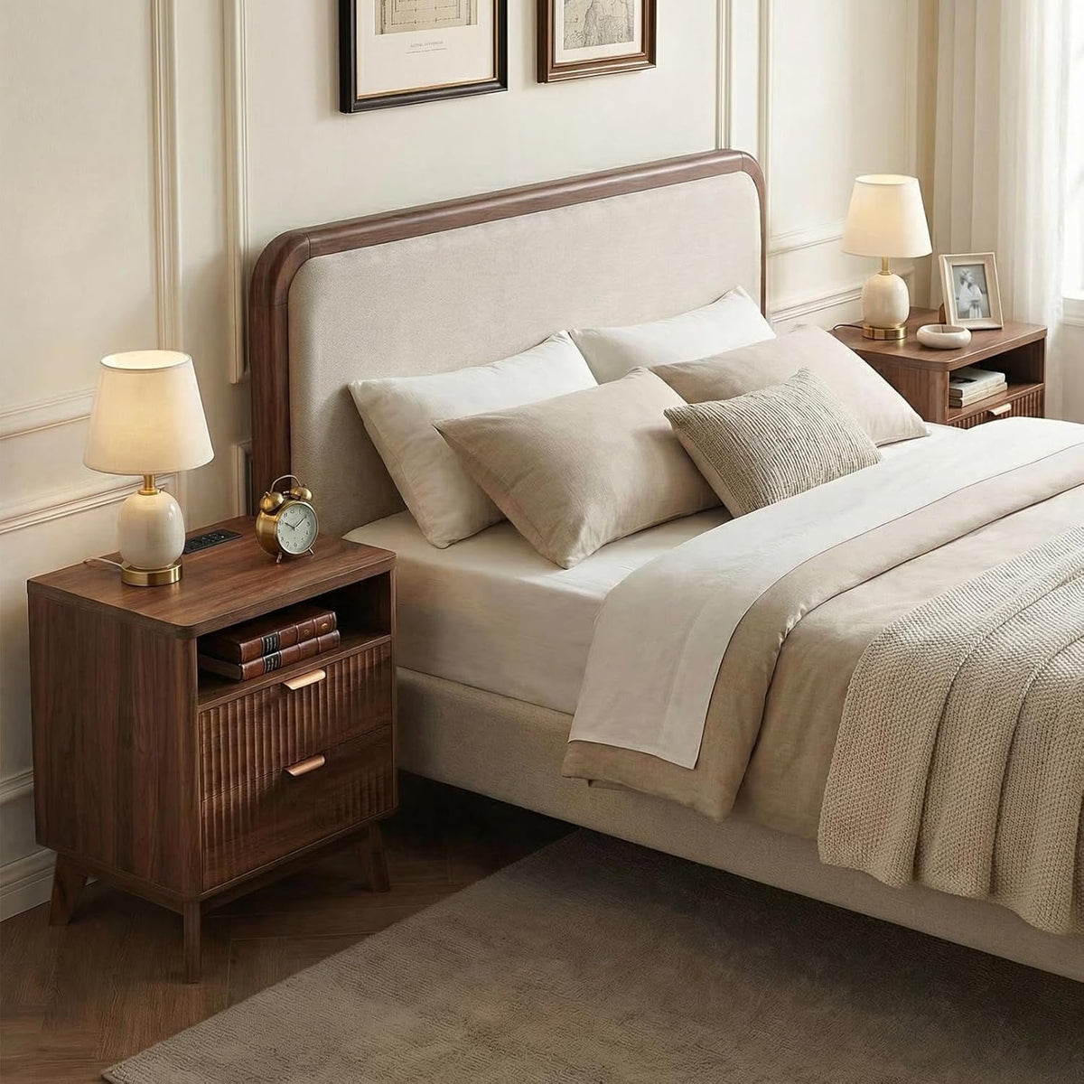 Artisan Fluted Charging Nightstand