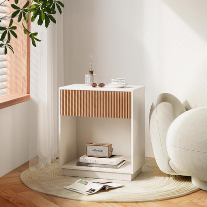 Architectural Fluted Nightstand Pair