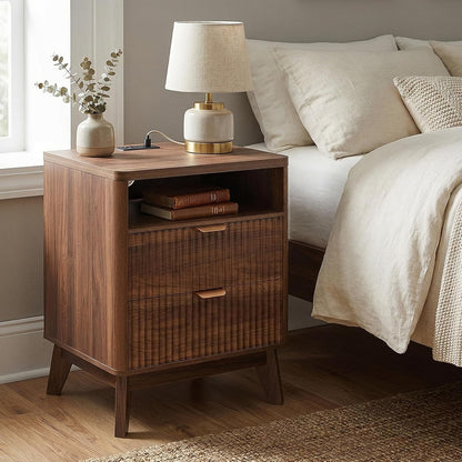 Artisan Fluted Charging Nightstand