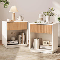 Architectural Fluted Nightstand Pair